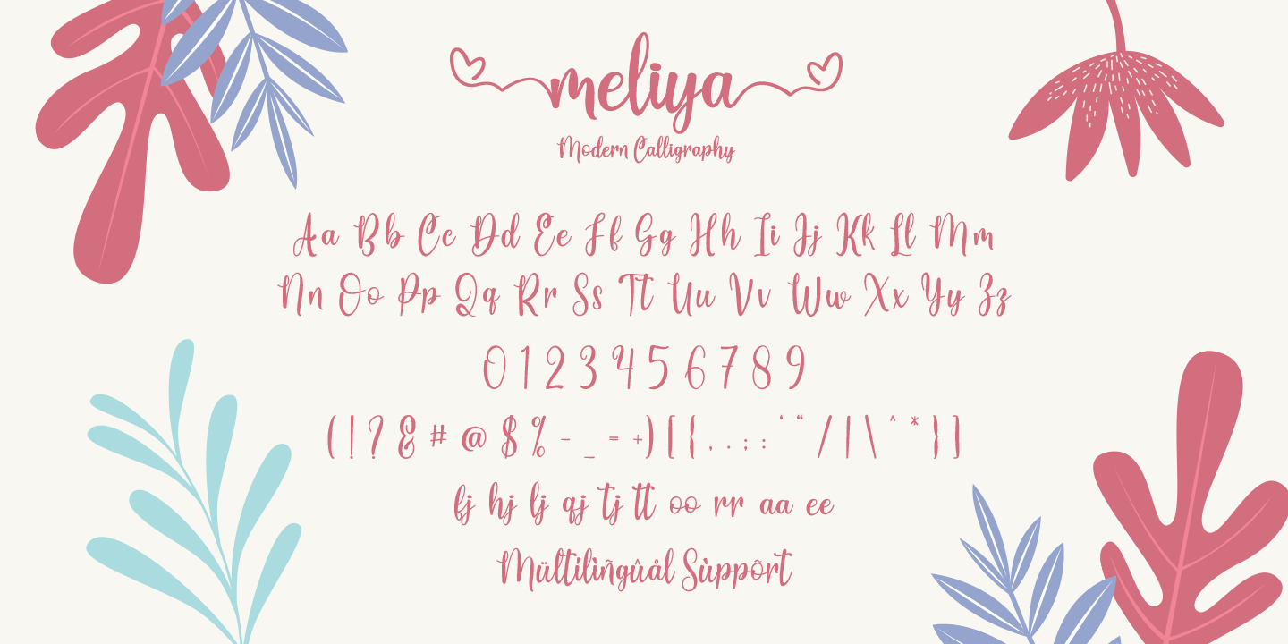 Przykładowa czcionka Meliya #6